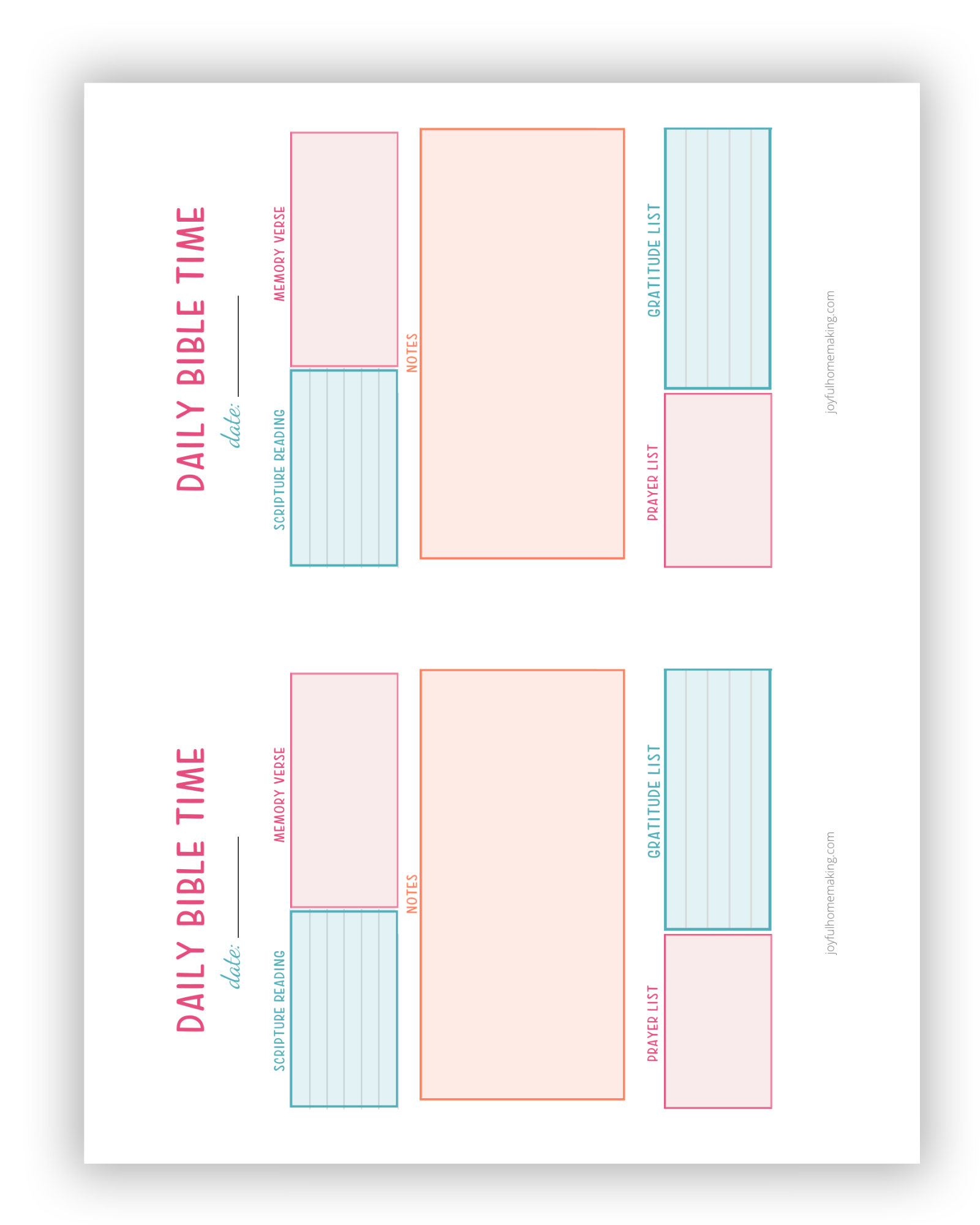 Free Printable Daily Bible Study