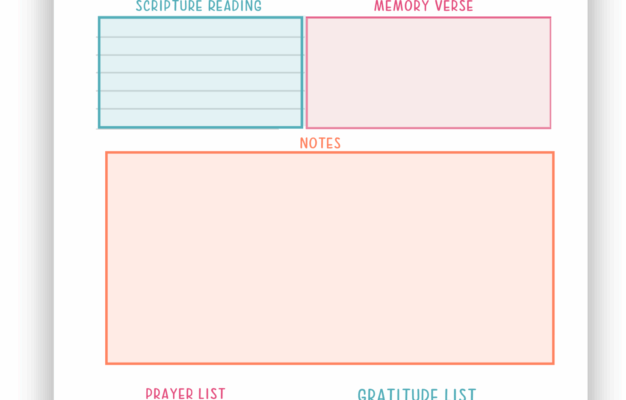 Printable Daily Bible Study Binder Page Joyful Homemaking