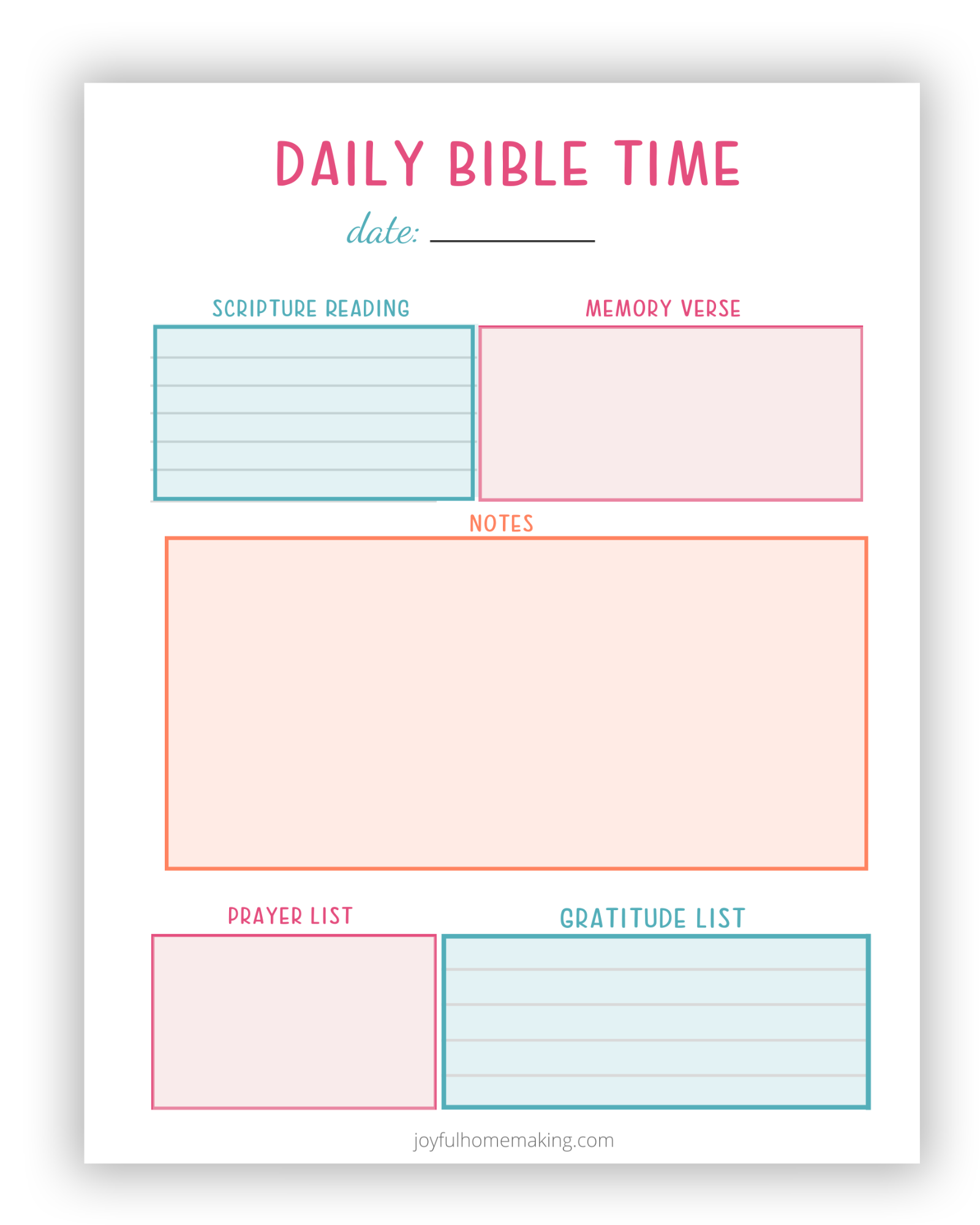 Printable Bible Note Taking Sheets