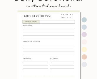Printable Daily Devotional Bible Study Template Faith Journal Prayer Journal Daily Bible Study Daily Devotional Notes Bible Mapping Etsy