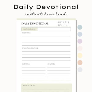 Printable Daily Devotional Bible Study Template Faith Journal Prayer Journal Daily Bible Study Daily Devotional Notes Bible Mapping Etsy
