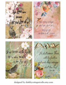 Printable Download KJV Bible Quotes Scripture ATC Or Tag Digital Collage Sheet Hang Tags Gift Cards Papercrafts 2 5 X 3 5 Size Etsy
