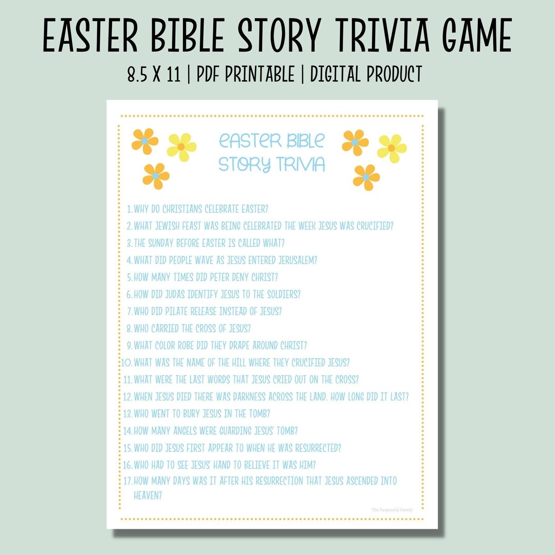 Printable Easter Bible Trivia