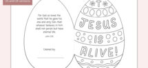 Printable Easter Card Christian Easter Craft Bible Crafts For Kids Sunday School Coloring Page Printable Easter Bible Crafts Etsy