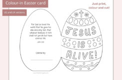 Printable Easter Card Christian Easter Craft Bible Crafts For Kids Sunday School Coloring Page Printable Easter Bible Crafts Etsy