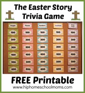 printable easter story trivia game