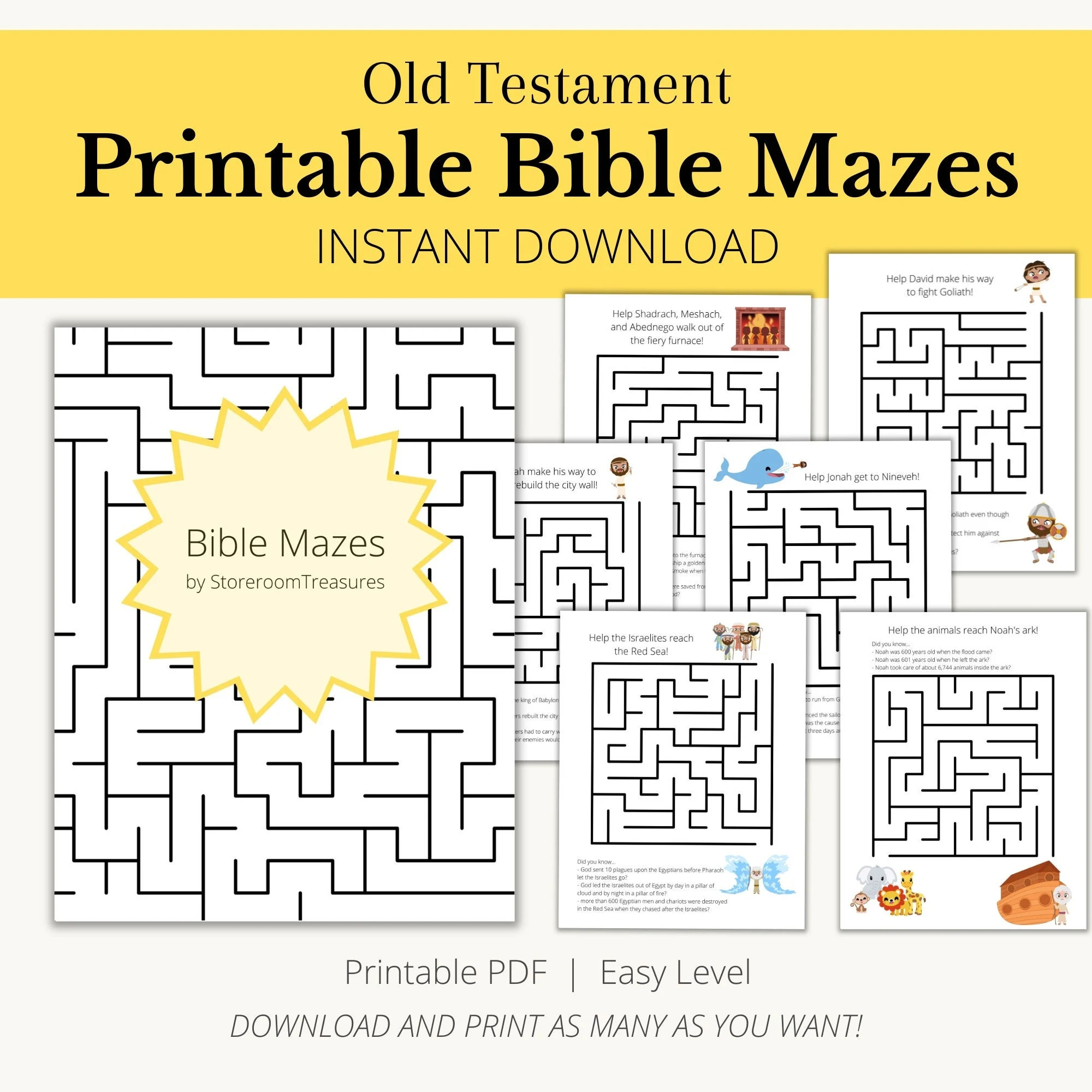 Bible Mazes Printable