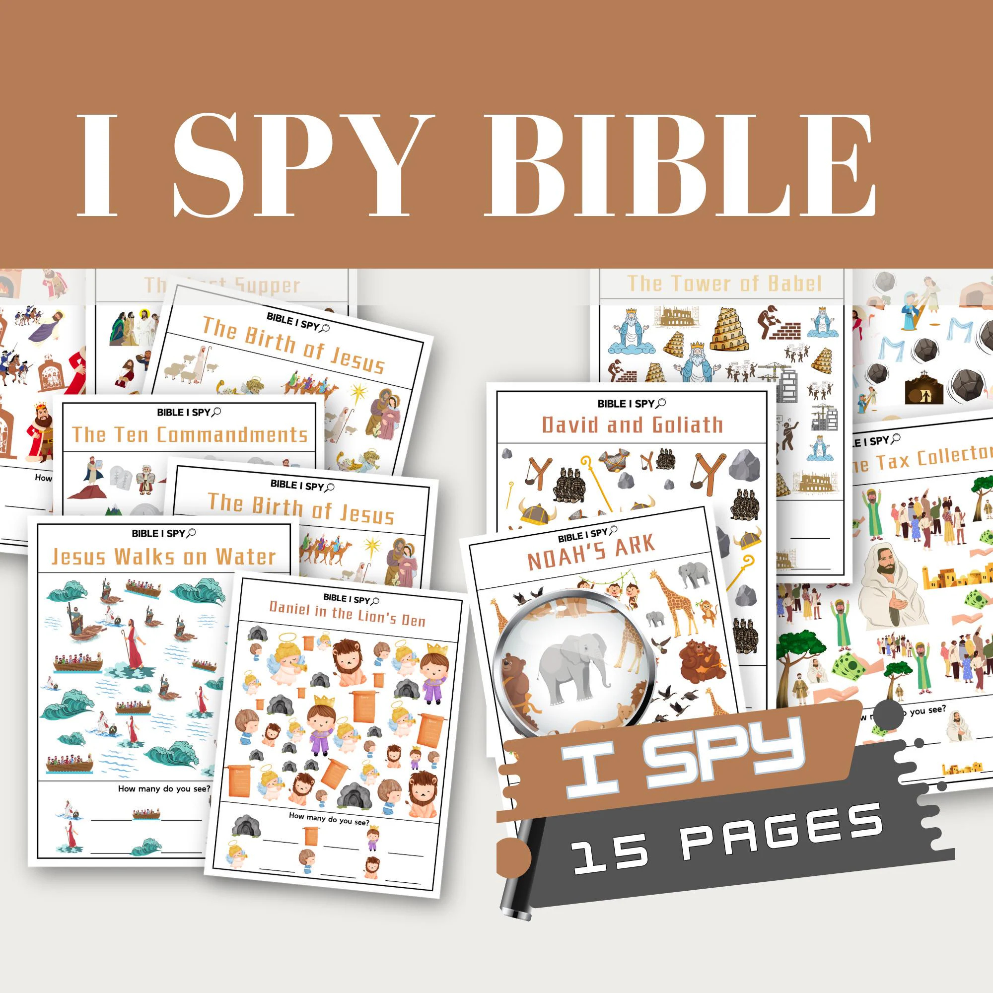 Printable I Spy Bible Activity Seek And Find Bible Printable Sunday School I Spy Bible Kid Activity Christian Morning Basket Activity Gift Etsy