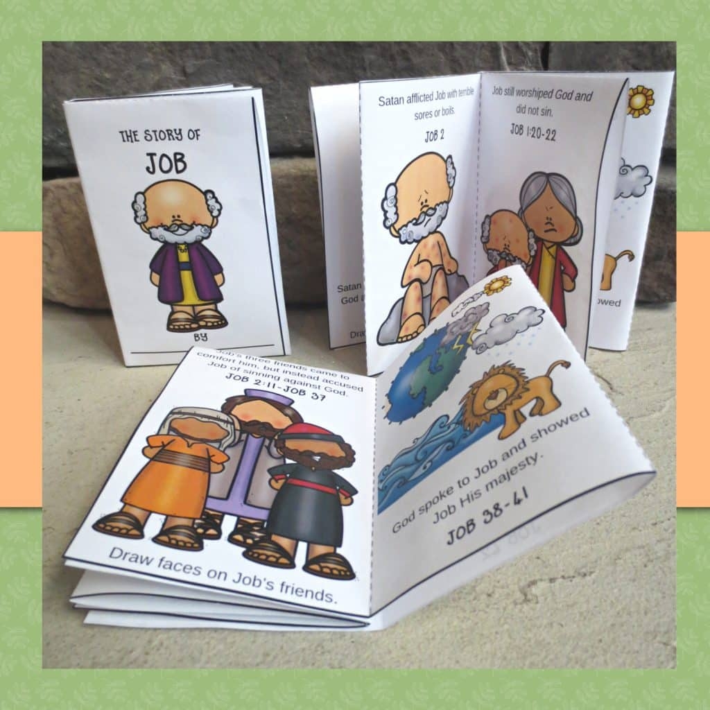 Printable Job Mini Book Kids Bible Teacher