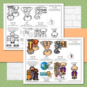 Printable Job Mini Book Kids Bible Teacher