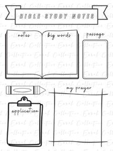 Printable Kid s Bible Study Notes digital Download Etsy