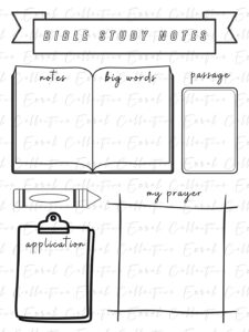 printable kid s bible study notes digital download etsy