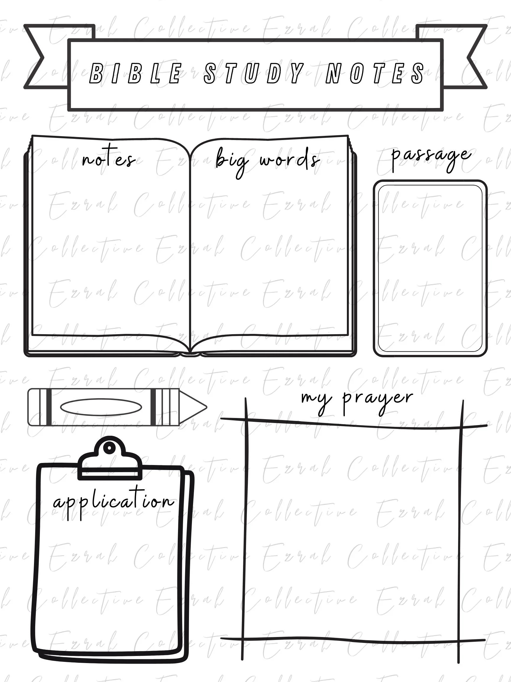 printable kid s bible study notes digital download etsy