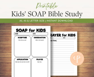 Printable Kids SOAP Prayer Worksheet Bible And Prayer Journaling Children s Bible Study Template Pages A5 A4 U0026 Letter Etsy