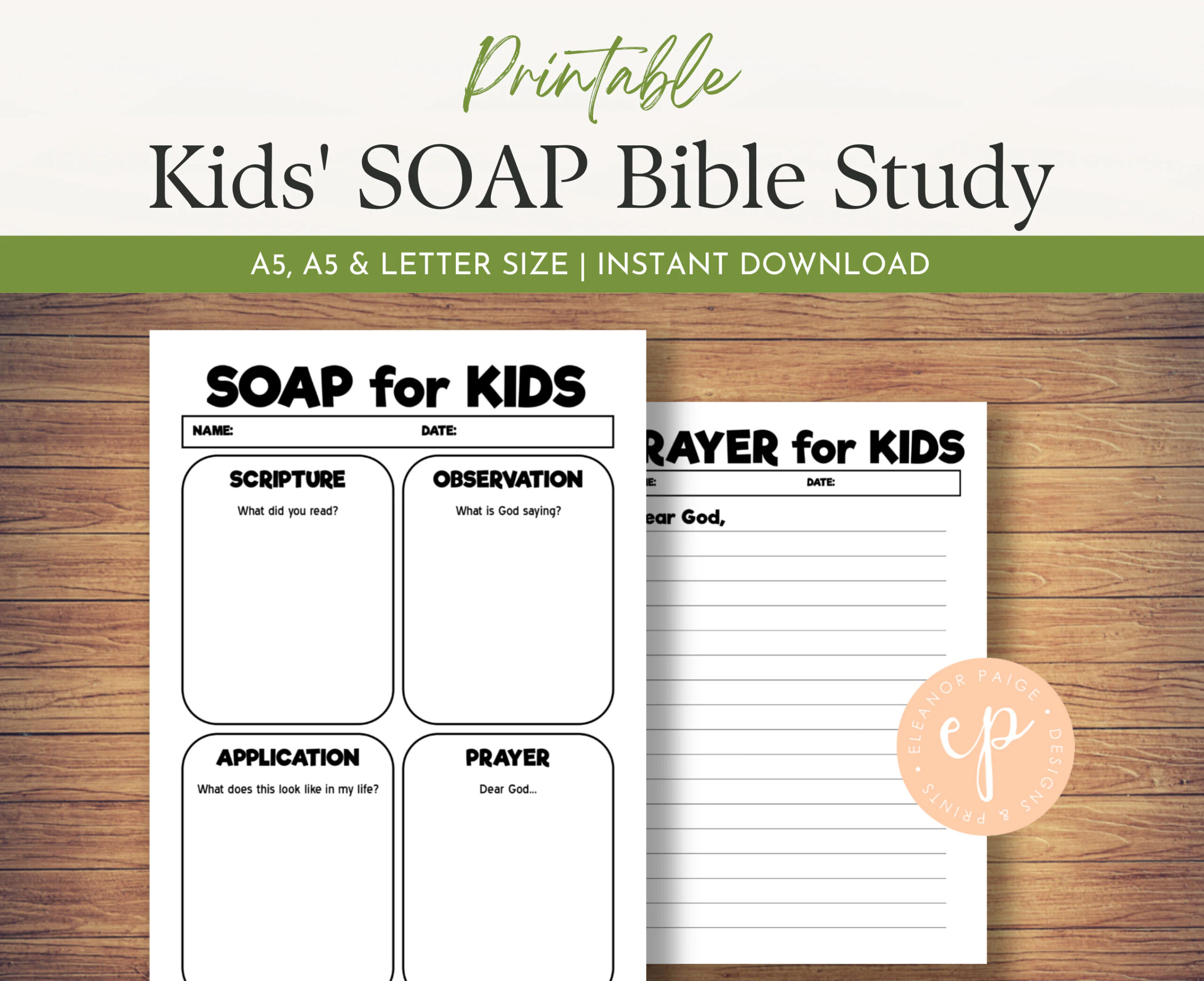 Kids Bible Study Printable