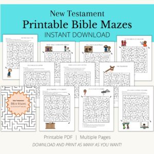 printable mazes bible activity book new testament classful