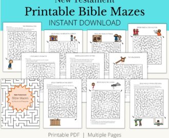 printable mazes bible activity book new testament classful