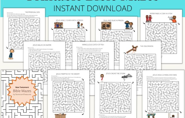 printable mazes bible activity book new testament classful