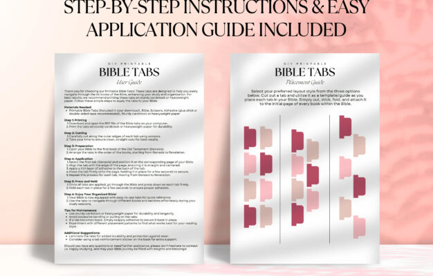 Printable Minimalist Bible Tabs For Women Bible Journaling
