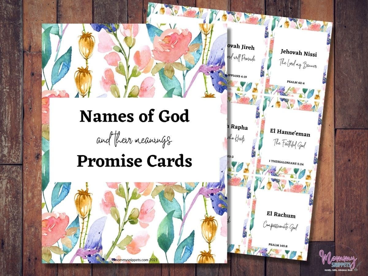 Printable Names Of God Promise Cards An Intimate Journey Of Faith 