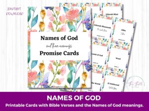 Printable Names Of God Promise Cards An Intimate Journey Of Faith