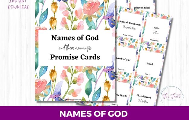 Printable Names Of God Promise Cards An Intimate Journey Of Faith