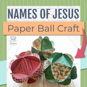 Printable Paper Christmas Ornament With Names Of Jesus