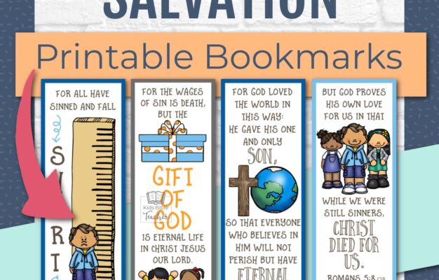 Printable Salvation Bookmarks Kids Bible Teacher
