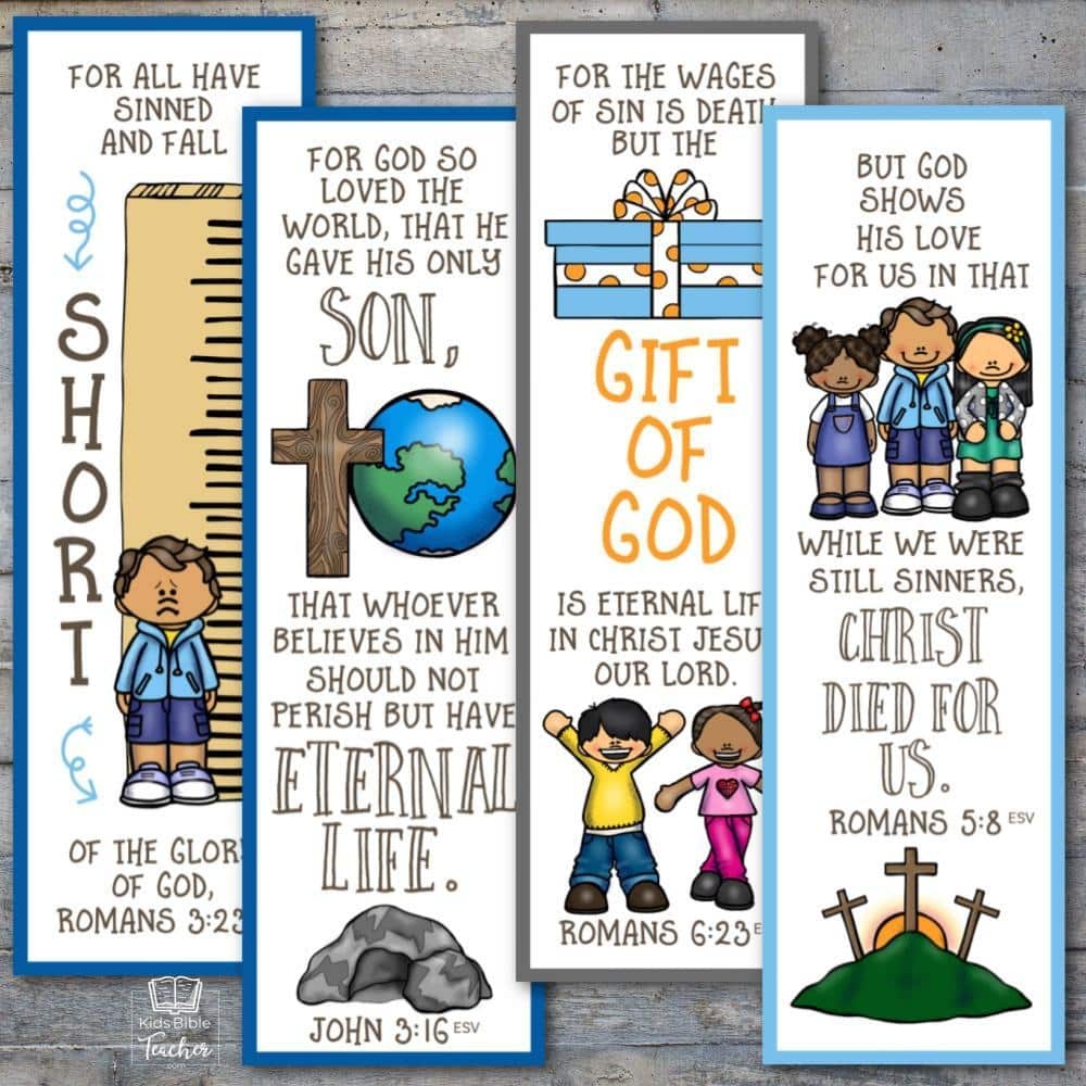 Printable Salvation Bookmarks Kids Bible Teacher