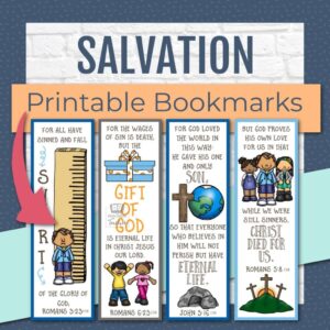 Printable Salvation Bookmarks Kids Bible Teacher