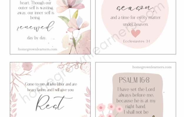 Printable Scripture Cards Homegrown Learners