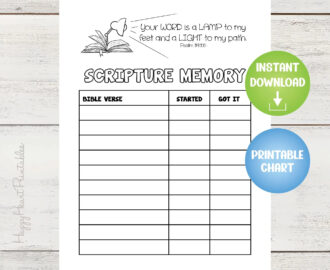 Printable Scripture Memory Chart Etsy