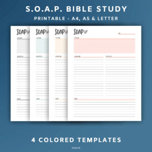 Printable SOAP Bible Study A4 A5 And Letter Bible Journal And Christian Faith Planner Inserts Rainbow PDF Etsy