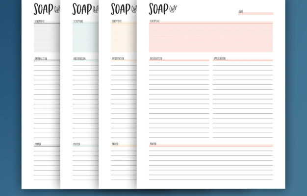 Printable SOAP Bible Study A4 A5 And Letter Bible Journal And Christian Faith Planner Inserts Rainbow PDF Etsy