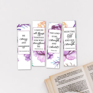 Printable Strength Bible Verse Bookmarks