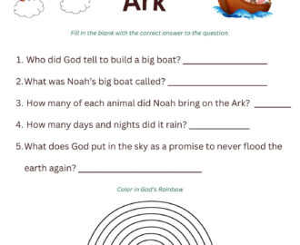 Printable Sunday School Lesson On Noah s Ark Etsy