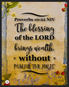 Proverbs 10 22 NIV Free Printable Scripture Wall Art