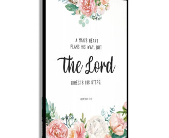 Proverbs 16 9 Bible Verse Wall Art Christian Wall Art Scripture Poster Bible Quote Prints Christian Printable Bible Art Wall Decor Gifts Poster Nature Walmart
