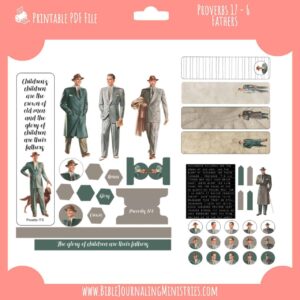 Proverbs 17 6 Fathers Vintage Gentlemen Bible Journaling Kit
