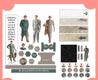 Proverbs 17 6 Fathers Vintage Gentlemen Bible Journaling Kit