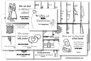 Proverbs 31 Coloring Pages Free Printable Pack Chicken Scratch Diaries