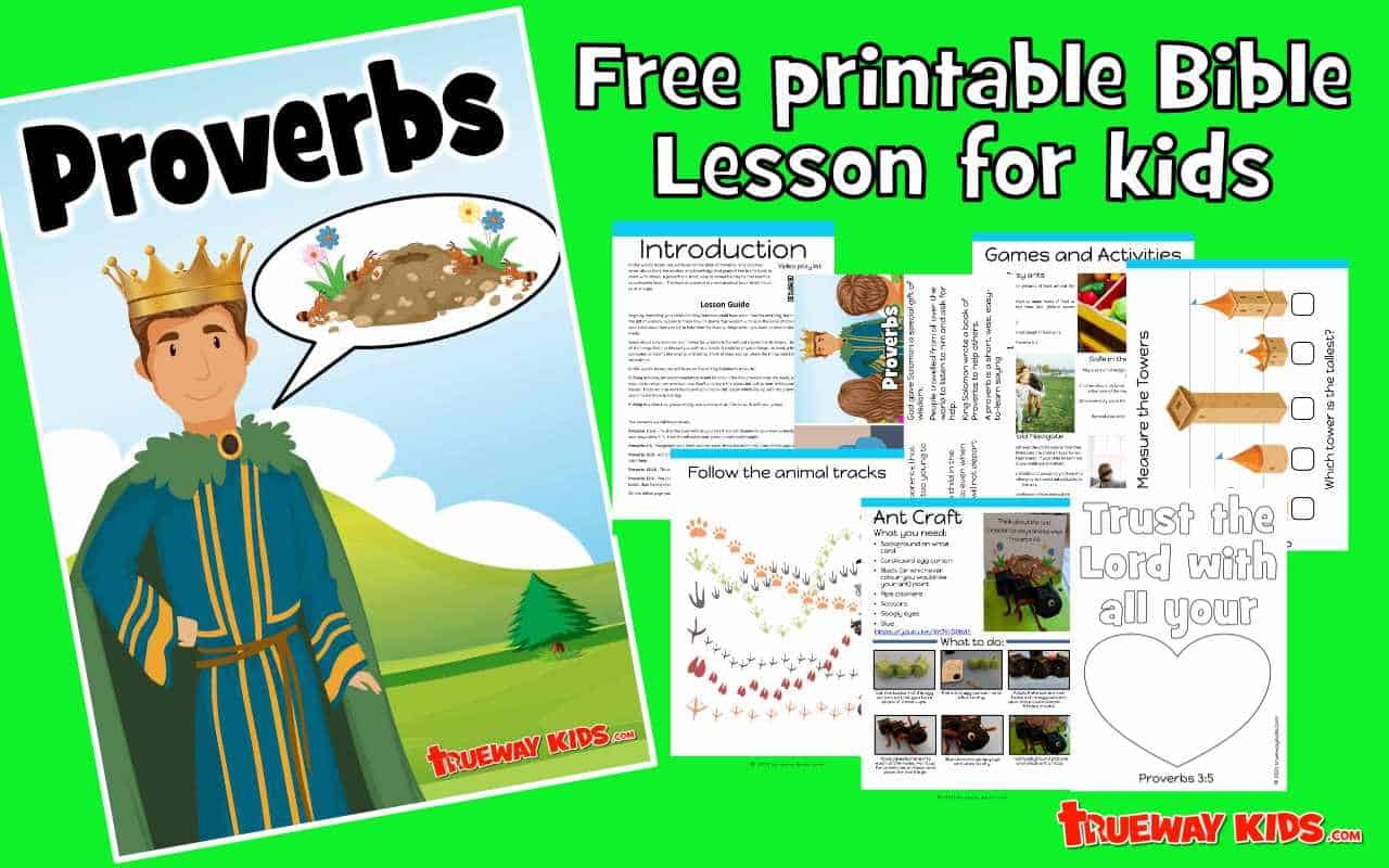 Proverbs Bible Lesson For Kids Trueway Kids