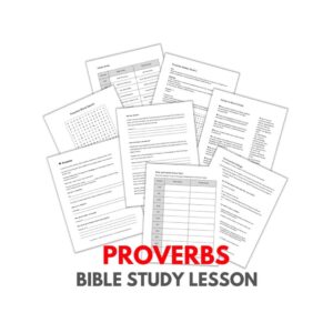 Proverbs Bible Study Lesson Kids Teens Etsy
