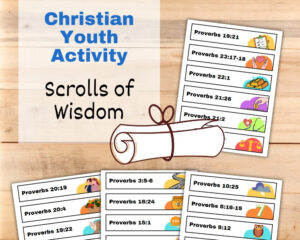Proverbs Kids Activity scrolls Of Wisdom cut And Tie Christian Proverb Memorization Activity And Worksheet Etsy