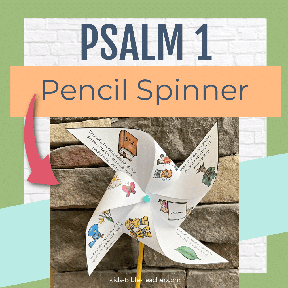 Psalm 1 Spring Pencil Spinner Craft Kids Bible Teacher