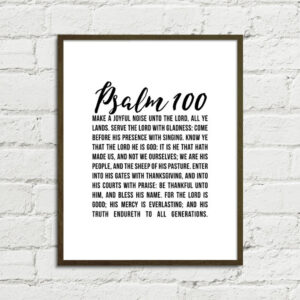 Psalm 100 KJV Digital Art Printable 8x10 11x14 Gratitude Thanksgiving Black U0026 White Scripture Bible Home Decor Art Instant Download Etsy Australia