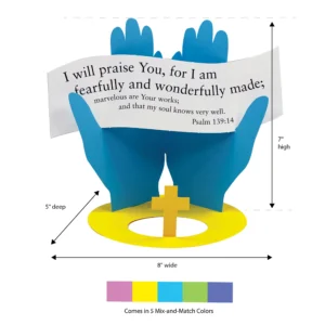 Psalm 139 14 Daily Devotional Colorful 3 D Punch Out Paper Bible Craft Kit 12 pack Multipurpose Copy Paper Printer Paper