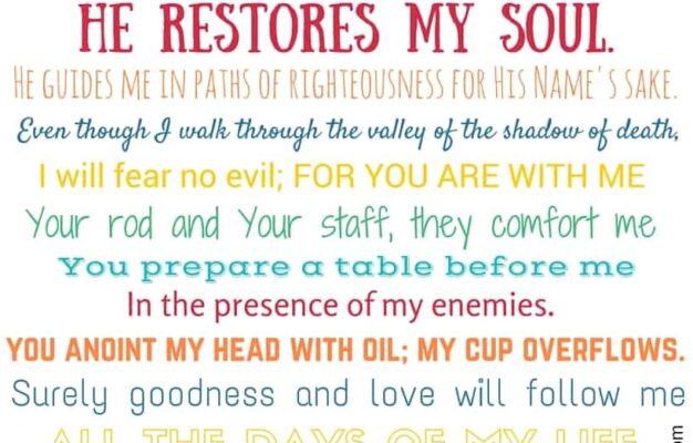 Psalm 23 Free Printable