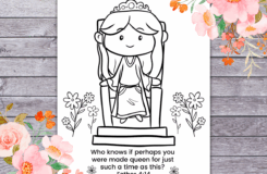 Queen Esther Coloring Page Free Printable