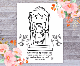 Queen Esther Coloring Page Free Printable